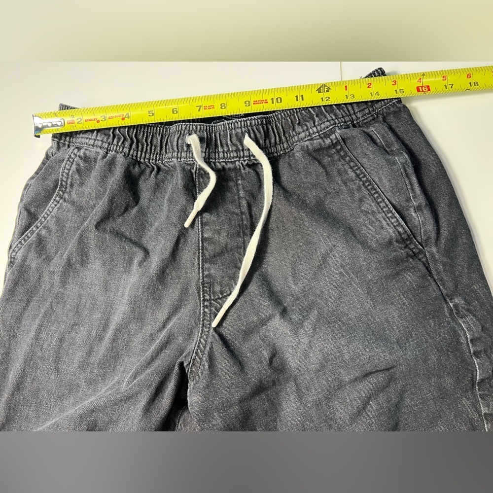 Hollister S pull-on Men's Black/Gray Casual Shorts slit pockets - Picture 7 of 9